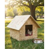 Feyza Design Dış Mekan Ahşap Kedi Evi 50X50X35 Cm, Dayanıklı ve Şık Tasarım - Seçenek 1