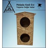 Feyza Design Dış Mekan Ahşap Kedi Evi, Dublex, Osb, 66X39X32 cm - Seçenek 1
