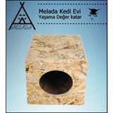 Feyza Design Dış Mekan Için Ahşap Kedi Evi, 34X27X24 Cm, Dayanıklı ve Şık Tasarım - Seçenek 1
