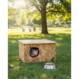 Feyza Design Dış Mekan Için Ahşap Kedi Evi 50X35X30 Cm, Dayanıklı ve Şık Tasarım - Seçenek 1