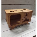 Feyza Design Doğal Ahşap Kedi Evi, Güvenli ve Şık Tasarım, Rahat Konaklama - Seçenek 1
