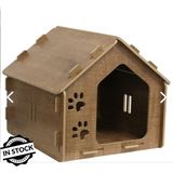 Feyza Design Doğal Ahşap Kedi Evi ve Kafesi, Şık ve Rahat Kedi Yuvası - Seçenek 1