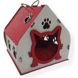 Feyza Design Doğal Ahşap Yetişkin Kedi Evi Hobbit Model, Şık ve Konforlu Tasarım - Seçenek 1
