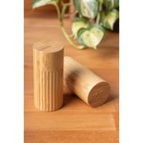 Feyza Design Doğal Bambu Tuzluk ve Biberlik Seti, Şık ve Dekoratif, 2'li, 5X11 cm - Seçenek 1