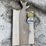 Feyza Design Doğal Geyik Boynuzu Ceviz Kesme Tahtası, Estetik ve Dayanıklı Tasarım - Ahşap - Bej - Seçenek 1
