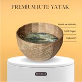 Feyza Design Doğal Jüt Kedi Yatağı, Rahat ve Şık Ev Konforu - Seçenek 1