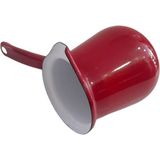 Feyza Design Ebru Metal Emaye Nostalji Cezve No:4, Şık ve Dayanıklı Tasarım - Altın - Turkuaz - Seçenek 1