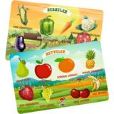 Feyza Design Eğitici Ahşap Bul Tak Oyuncağı - Zeka Geliştirici ve Yapboz - Seçenek 1