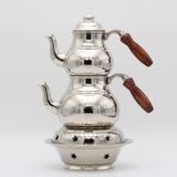 Feyza Design El Dövmesi Küçük Bakır Çaydanlık ve Osmanlı Ocağı Tasarımı - Altın - Gümüş - Bakır - Seçenek 1