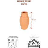 Feyza Design El Yapımı 21CM Toprak Kebap Testi, Şık ve Dayanıklı Tasarım - Ahşap - Ceviz