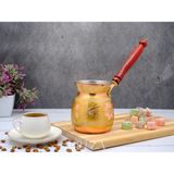 Feyza Design El Yapımı 6-7 Kişilik Kalaylı Bakır Kahve Cezvesi - Seçenek 1 - Altın