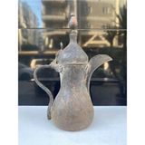 Feyza Design El Yapımı Bakır Kahve Cezvesi, 30CM, Antika Tarzı, Şık ve Zarif Tasarım - Seçenek 1 - Altın