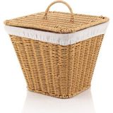 Feyza Design El Yapımı Rattan Kare Sepet, Şık ve Kullanışlı Saklama Çözümü - Seçenek 1