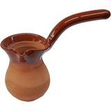 Feyza Design El Yapımı Toprak Cezve, Sıcak ve Lezzetli Kahve Keyfi - Seçenek 1 - Ahşap - Ceviz