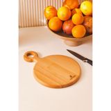 Feyza Design El Yapımı Yuvarlak Ahşap Kesme Tahtası, Estetik ve Dayanıklı Tasarım - Ahşap - Ceviz - Seçenek 1