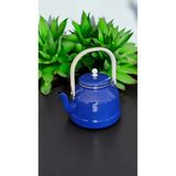 Feyza Design Emaye Kahve ve Bitki Çay Demliği, 3,5 Lt, Lacivert, Üstten Saplı, Nostaljik - Seçenek 1
