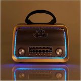 Feyza Design Eskitme Nostalji Tasarımlı Bluetooth Radyo, Fm, Sd Kart, Aux, Vintage Stil - Ahşap - Ceviz