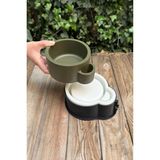Feyza Design Esnek Silikon Kap Kalıbı, Pratik ve Renkli Mutfağınız Için Güçlü Tasarım - Ahşap - Beyaz - Seçenek 1