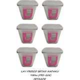 Feyza Design Fresco Cam Saklama Kabı Seti 6'lı, Beyaz Kapaklı, 700CC, Şık ve Dayanıklı - Ahşap - Beyaz - Seçenek 1