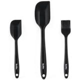 Feyza Design Füme Renkli 3'lü Silikon Spatula ve Fırça Seti, Mutfak Keyfi - Seçenek 1