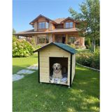 Feyza Design Geniş Dış Mekan Köpek Kulübesi, Dayanıklı ve Konforlu Tasarım - Ahşap - Beyaz - Seçenek 1