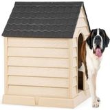 Feyza Design Geniş ve Konforlu Köpek Kulübesi, Dayanıklı ve Şık Tasarım - Ahşap - Bej - Seçenek 1