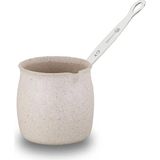 Feyza Design Granita Cezve 4 Fincan, Şık ve Dayanıklı Kahve Cezvesi - Seçenek 1 - Açık Bej