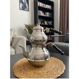 Feyza Design Gümüş Renkli Bakır Petek Desenli Çaydanlık, Şık ve Dayanıklı Tasarım - Altın - Gümüş - Bakır - Seçenek 1
