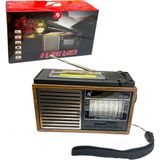 Feyza Design Güneş Enerjili Işıldaklı Şarjlı Nostalji Radyo, Şıklık ve Fonksiyon Bir Arada - Ahşap - Ceviz