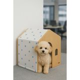 Feyza Design Hava Alabilen Demonte Ahşap Kedi ve Köpek Evi Mavi - Seçenek 1