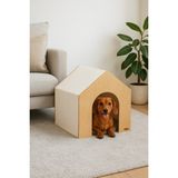 Feyza Design Hava Alan Ahşap Kedi ve Köpek Evi, Şık ve Rahat Tasarım - Seçenek 1