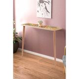 Feyza Design Hazır Doğal Ahşap Dresuar 102CM Genişlik Turuncu Renkli - Altın