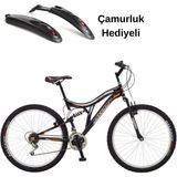 Feyza Design Hector 26 Jant 21 Vites Çift Amortisörlü Dağ Bisikleti, Çamurluk Hediye - Seçenek 1 - Altın