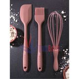 Feyza Design Içli Tatlı ve Pasta Hazırlık Seti, Silikon Büyük Boy Spatula, Yumurta Fırçası, Çırpıcı - Ahşap - Bej - Seçenek 1