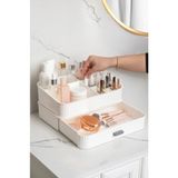 Feyza Design Iki Bölmeli Çekmeceli Çok Amaçlı Organizer Beyaz - Ahşap - Beyaz