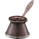 Feyza Design Iki Kişilik Inox Uyumlu Döküm Cezve, Şık ve Dayanıklı Tasarım - Seçenek 1 - Ahşap - Ceviz