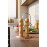 Feyza Design Iki Parça Bambu Ahşap Baharat Öğütücü Seti, 21 Cm, Manuel Tuz ve Karabiber Değirmeni - Seçenek 1