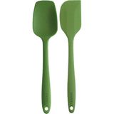 Feyza Design Iki Parça Yeşil Silikon Spatula Seti, 27CM, Isıya Dayanıklı, Yanmaz, Yapışmaz - Ahşap - Seçenek 1