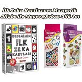 Feyza Design Ilk Zeka Kartları ile Manyetik Alfabe ve Meyve&sebze 3'lü Set - Seçenek 1