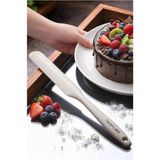 Feyza Design Ince Silikon Pasta Spatulası, Pratik ve Dayanıklı Mutfak Gereci - Ahşap - Bej - Seçenek 1