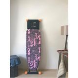 Feyza Design Ipli Ayarlanabilir Keçeli Ütü Masası Kılıfı 55X140 Cm, Pembe Love - Açık Bej - Seçenek 1