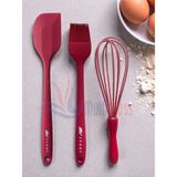 Feyza Design Işığa Dayanıklı Silikon Tatlı-Pasta Hazırlık Seti, Spatula, Yumurta Fırçası, Çırpıcı - Amber - Seçenek 1