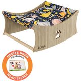 Feyza Design Isme Özel Ahşap Kedi Salıncağı ve Sallanan Yatak Hediye - Seçenek 1