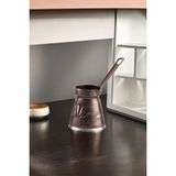 Feyza Design Istiridye Desenli Döküm Cezve, 3 Kişilik, Indüksiyon Uyumlu, 160 ml - Seçenek 1 - Açık Bej