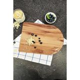 Feyza Design Kanallı Ahşap Desenli Oval Kesme Tahtası 25X35 cm - Ahşap - Ceviz - Seçenek 1