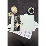 Feyza Design Kanallı Cam Kesme Tahtası, 25X35CM, Beyaz Fon, Pratik ve Şık Tasarım - Seçenek 1