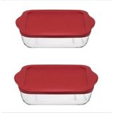 Feyza Design Kare Silikon Kapaklı 2'li Set, Dayanıklı ve Pratik Mutfak Gereçleri - Ahşap - Beyaz - Seçenek 1