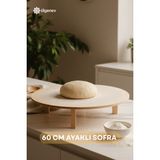Feyza Design Katlanabilir 60 cm Hamur Açma Sofrası, Doğal Kayın Kaplama Mdf - Antrasit