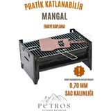 Feyza Design Katlanabilir Emaye Mangal, Taşınabilir ve Portatif, Pratik Kullanım - Seçenek 1