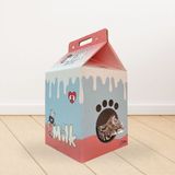 Feyza Design Kedi Evi ve Süt Kutusu Seti, Eğlenceli ve Güvenli Oyun Alanı - Seçenek 1